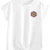 Next Kinder T-Shirt Print - White Crochet Flower