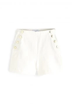 Next Damen BUTTON DETAIL - Jeans Shorts - White -Next Verkäufe 2022 592723adcb97489b883117cc9a3bae46