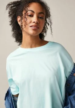 Next Damen RELAXED FIT - T-Shirt Basic - Aqua Blue -Next Verkäufe 2022 59775b229c1c41068c4955c4228d3c71
