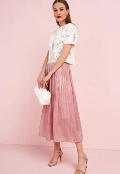 Next Damen GLOSSY - Faltenrock - Light Pink