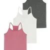 Next Kinder PINK/ECRU/GREY 3 PACK RACER BACK CAMIS (1.5-16YRS) - Top - Pink