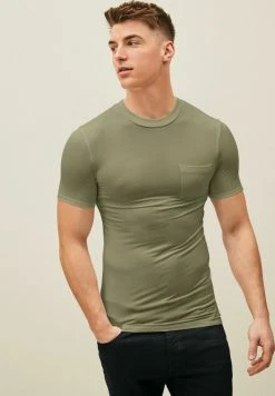 Next Herren MUSCLE FIT - T-Shirt Basic - Khaki