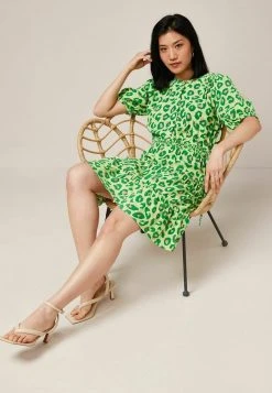 Next Damen TIERED - Freizeitkleid - Green Animal -Next Verkäufe 2022 5b7917cbf3334320bff085f10e359a90