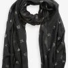 Next Damen FOIL DOG PRINT LIGHT WEIGHT - Schal - Black