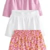 Next Kinder 3 PACK - Shorts - Pink White Fun Swirl Print