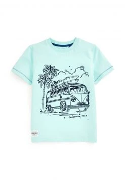 Next SHORT SLEEVE GRAPHIC (3-16YRS) - T-Shirt Print - Light Blue Campervan | Kinder