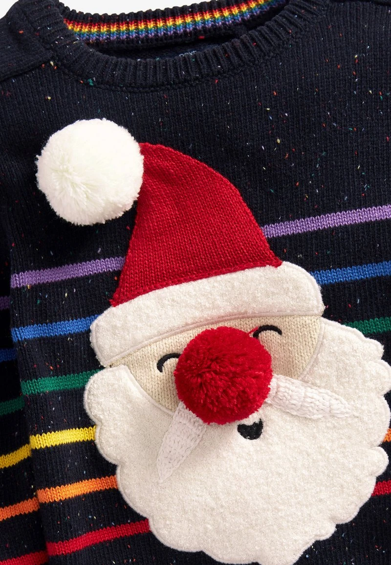 Next Kinder CHRISTMAS SANTA - Strickpullover - Dark Blue 3 Next Kinder CHRISTMAS SANTA - Strickpullover - Dark Blue – Bild 3