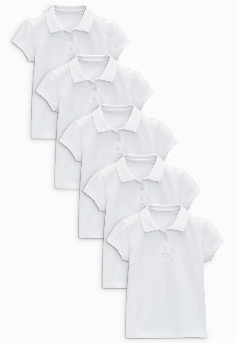 Next Kinder 5 PACK - Poloshirt - White 1 Next Kinder 5 PACK - Poloshirt - White