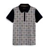 Next Kinder SHORT SLEEVE - Poloshirt - Grey Tan Brown Check