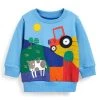 Next Kinder APPLIQUE - Strickpullover - Blue Farm