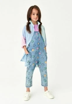 Next Kinder SLOUCHY - Latzhose - Blue Denim