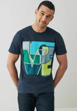 Next Herren PARKINSON'S CHARITY - T-Shirt Print - Navy Blue