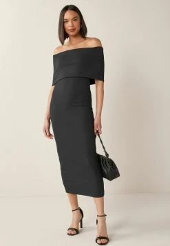 Next Damen BARDOT - Strickkleid - Black