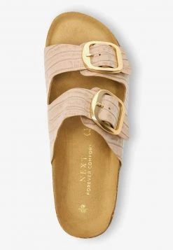 Next Damen DOUBLE STRAP FOOTBED - Pantolette Flach - Mink Brown -Next Verkäufe 2022 61ed7cd436434874922581ac9e36cc84