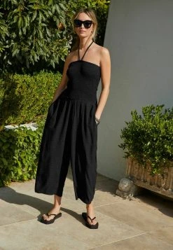 Next Damen SHIRRED - Jumpsuit - Black