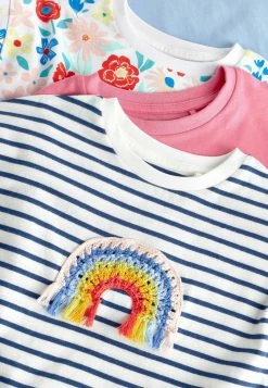 Next Kinder 4 PACK - T-Shirt Print - Ecru White Navy Blue -Next Verkäufe 2022 6221530dc4d049b88d203a3d2dfa5c75