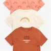 Next 3 PACK RAINBOW - T-Shirt Print - Brown | Kinder