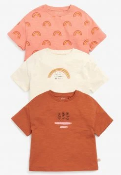 Next 3 PACK RAINBOW - T-Shirt Print - Brown | Kinder