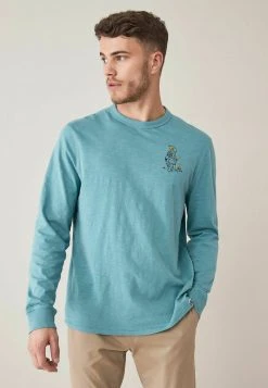 Next Herren GRAPHIC - T-Shirt Print - Blue Organic Cotton