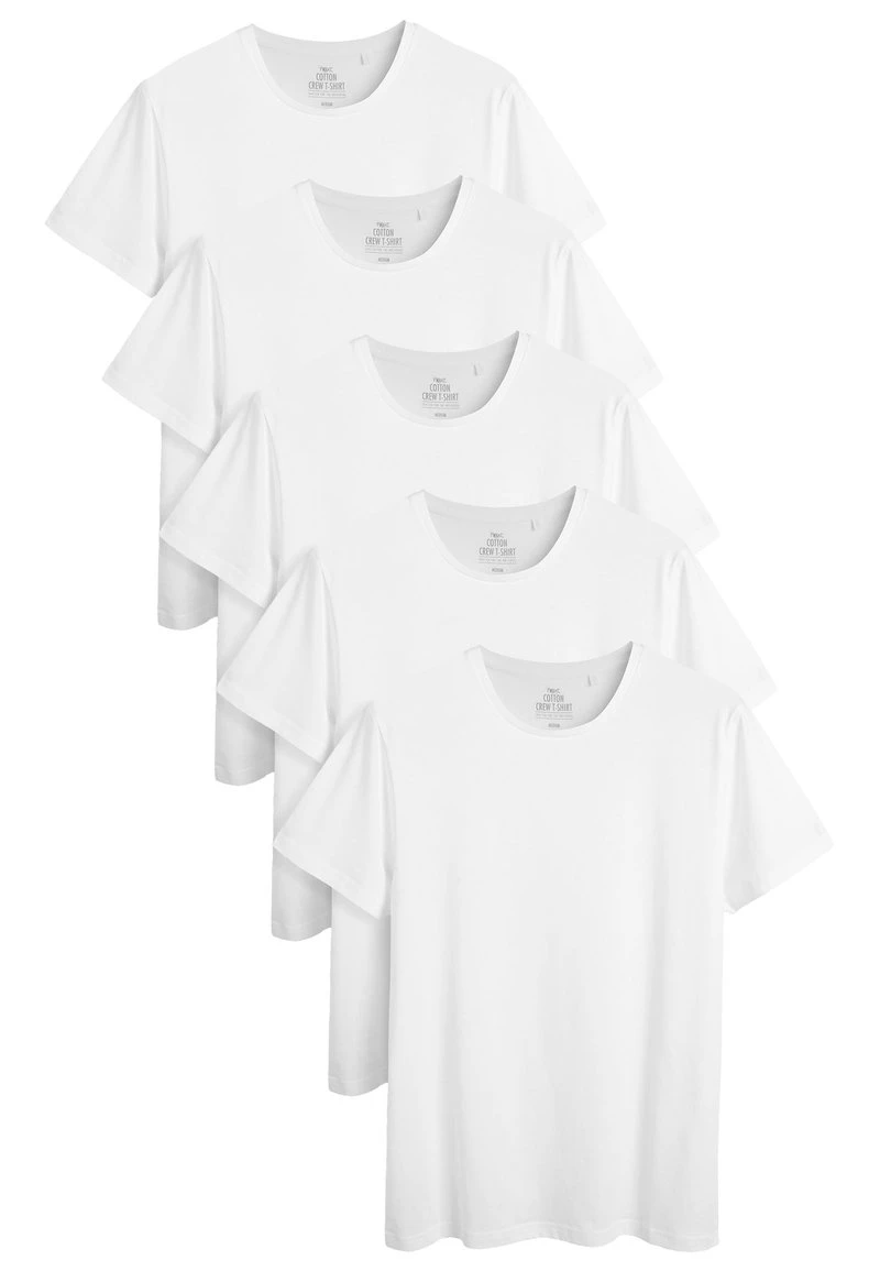 Next FIVE PACK - T-Shirt Basic - White | Herren 4 Next FIVE PACK - T-Shirt Basic - White | Herren – Bild 4