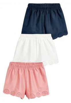 Next Kinder MULTI 3 PACK JERSEY BRODERIE SHORTS (3MTHS-8YRS) - Shorts - Pink