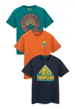 Next Herren 3 PACK - T-Shirt Print - Blue -Next Verkäufe 2022 64ec4f5e1cf044c38fdc7f25f9a04c00