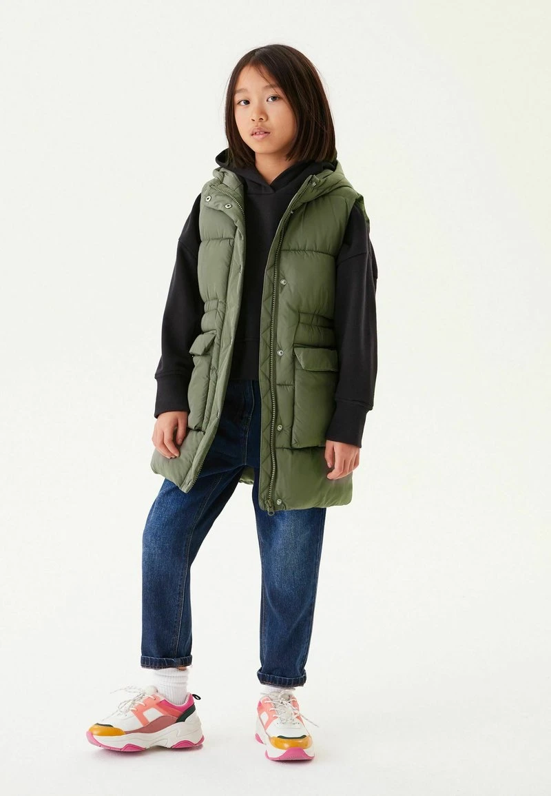 Next Kinder SHOWER RESISTANT LONGLINE - Weste - Khaki 1 Next Kinder SHOWER RESISTANT LONGLINE - Weste - Khaki