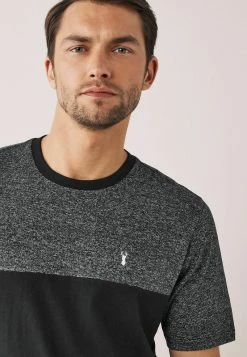 Next Herren BLOCK - T-Shirt Print - Black Charcoal Grey Marl -Next Verkäufe 2022 654f3ed856e6471d917b46458ccc575b