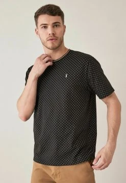 Next Herren STAG - T-Shirt Basic - Black Gold Geo