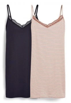 Next 2 PACK - Top - Cream|navy Blue | Damen -Next Verkäufe 2022 65cd57cde247411894b8263b9ea01aaf