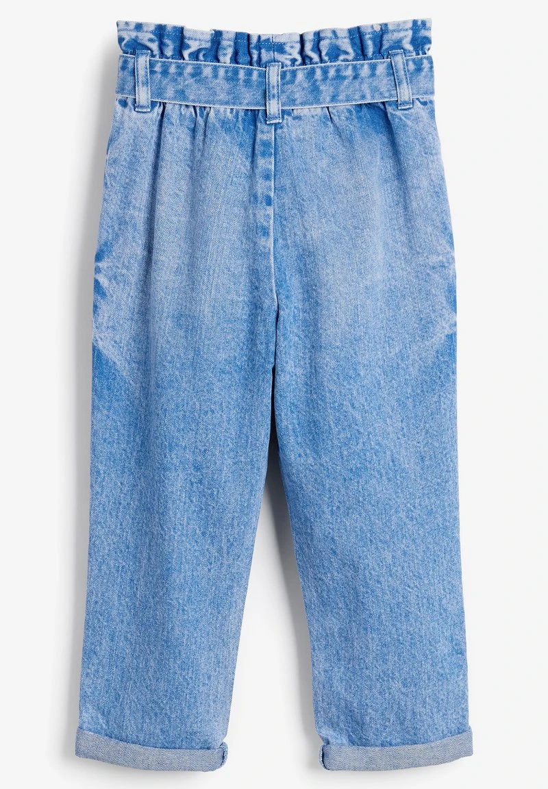 Next Kinder PAPERBAG WAIST TIE JEANS - Jeans Relaxed Fit - Blue 2 Next Kinder PAPERBAG WAIST TIE JEANS - Jeans Relaxed Fit - Blue – Bild 2