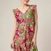 Next Damen MIX - Freizeitkleid - Pink Green Print