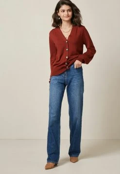 Next Damen PLEATED - Strickjacke - Brown