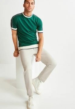 Next Herren KNITTED - T-Shirt Print - Green Arm Stripe -Next Verkäufe 2022 66b68fda2e8041c89a8ad7beba417691