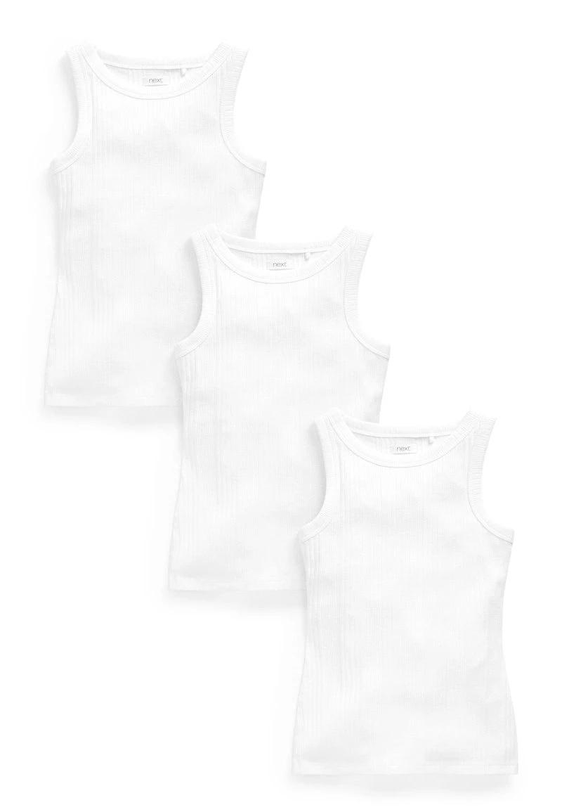 Next Kinder 3 PACK VESTS - Unterhemd/-shirt - White 1 Next Kinder 3 PACK VESTS - Unterhemd/-shirt - White