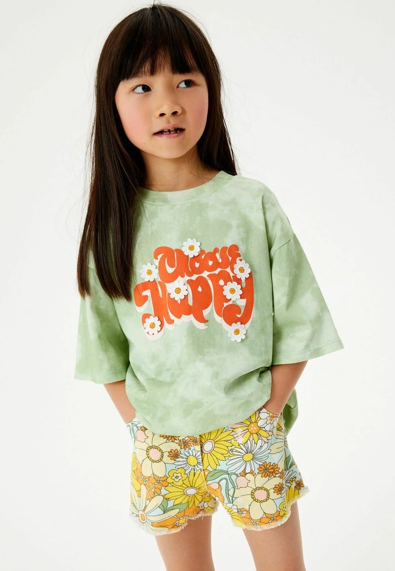 Next Kinder TIE DYE HAPPY DAISY GRAPHIC SHORT SLEEVE - T-Shirt Print - Green 2 Next Kinder TIE DYE HAPPY DAISY GRAPHIC SHORT SLEEVE - T-Shirt Print - Green – Bild 2