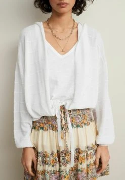 Next TIE HEM - Strickjacke - White | Damen