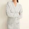 Next Damen CABLE - Strickjacke - Grey Marl