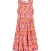 Next Kinder TIERED - Freizeitkleid - Orange Pink Floral