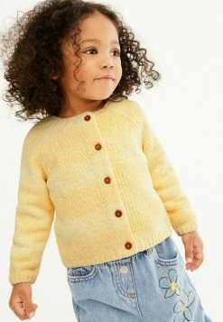 Next Kinder CHENILLE - Strickjacke - Yellow