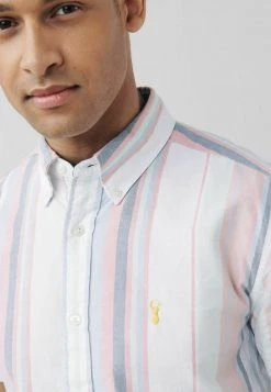 Next SHORT SLEEVE STRIPE - Hemd - Pink Green White | Herren -Next Verkäufe 2022 6968195dd40c4c5f8c955cf046912f21