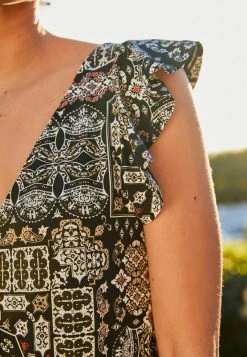 Next Damen SLEEVELESS BUTTON FRONT - Jumpsuit - Black Print -Next Verkäufe 2022 69978adf695e43728f6907789a7bc1f6