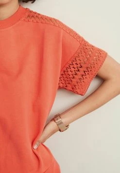 Next Damen SHORT SLEEVE CROCHET - T-Shirt Print - Red -Next Verkäufe 2022 69a8920eaaa14d72926ceb19733f805d