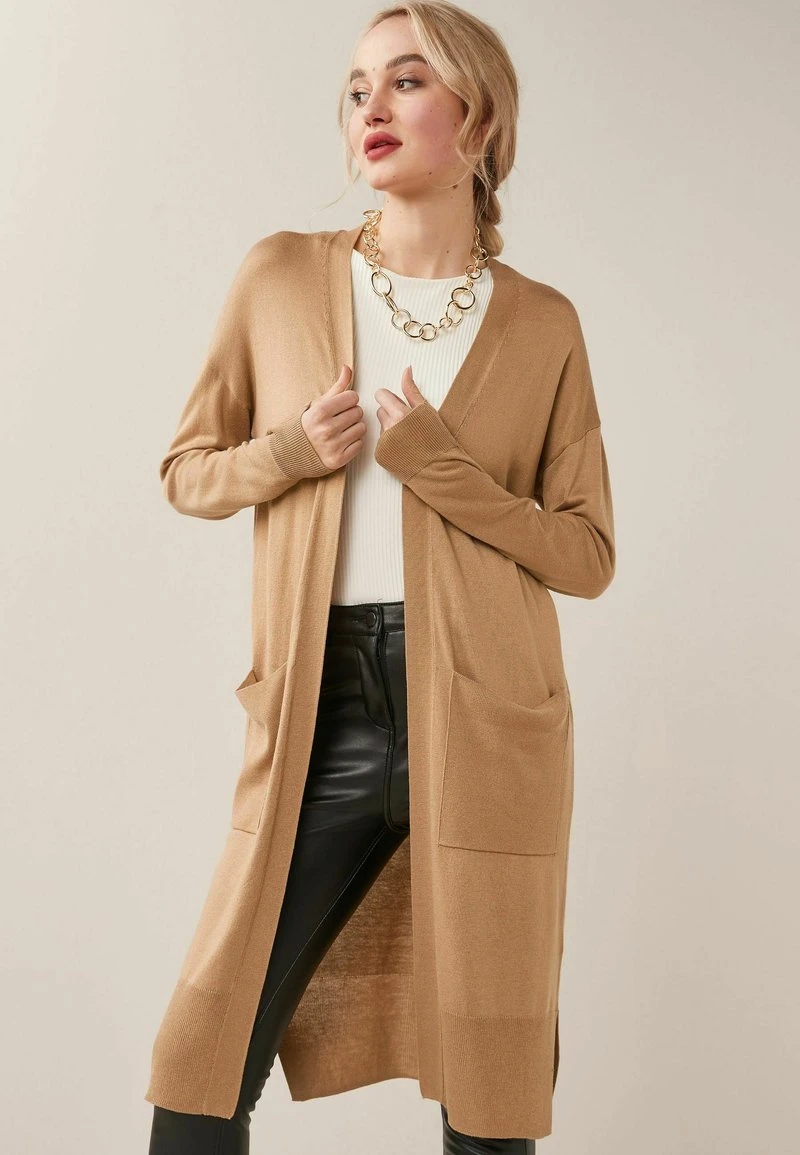 Next Damen LONGLINE - Strickjacke - Camel 1 Next Damen LONGLINE - Strickjacke - Camel