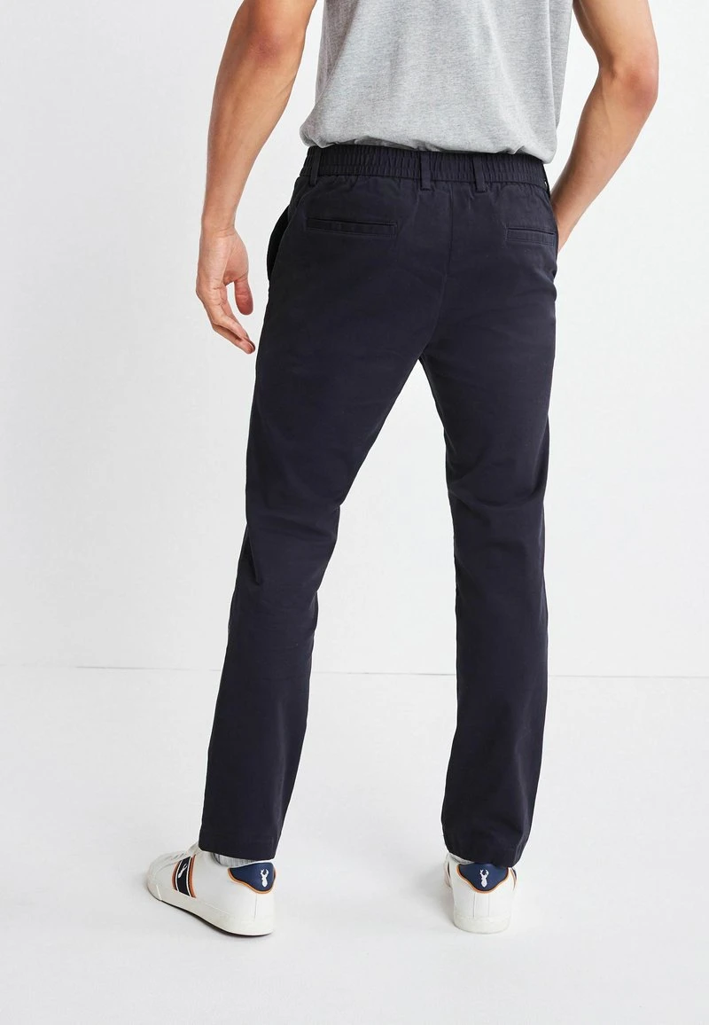 Next Herren Chino - Navy Blue Elasticated Waist 2 Next Herren Chino - Navy Blue Elasticated Waist – Bild 2