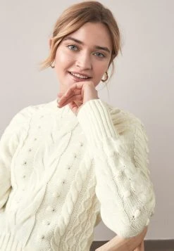 Next PUFF SLEEVE CABLE - Strickpullover - Off-white | Damen -Next Verkäufe 2022 6bc3af65fca54cb3b1076dcd8856f4f1