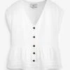 Next Damen BUTTON THROUGH TOP - Bluse - White