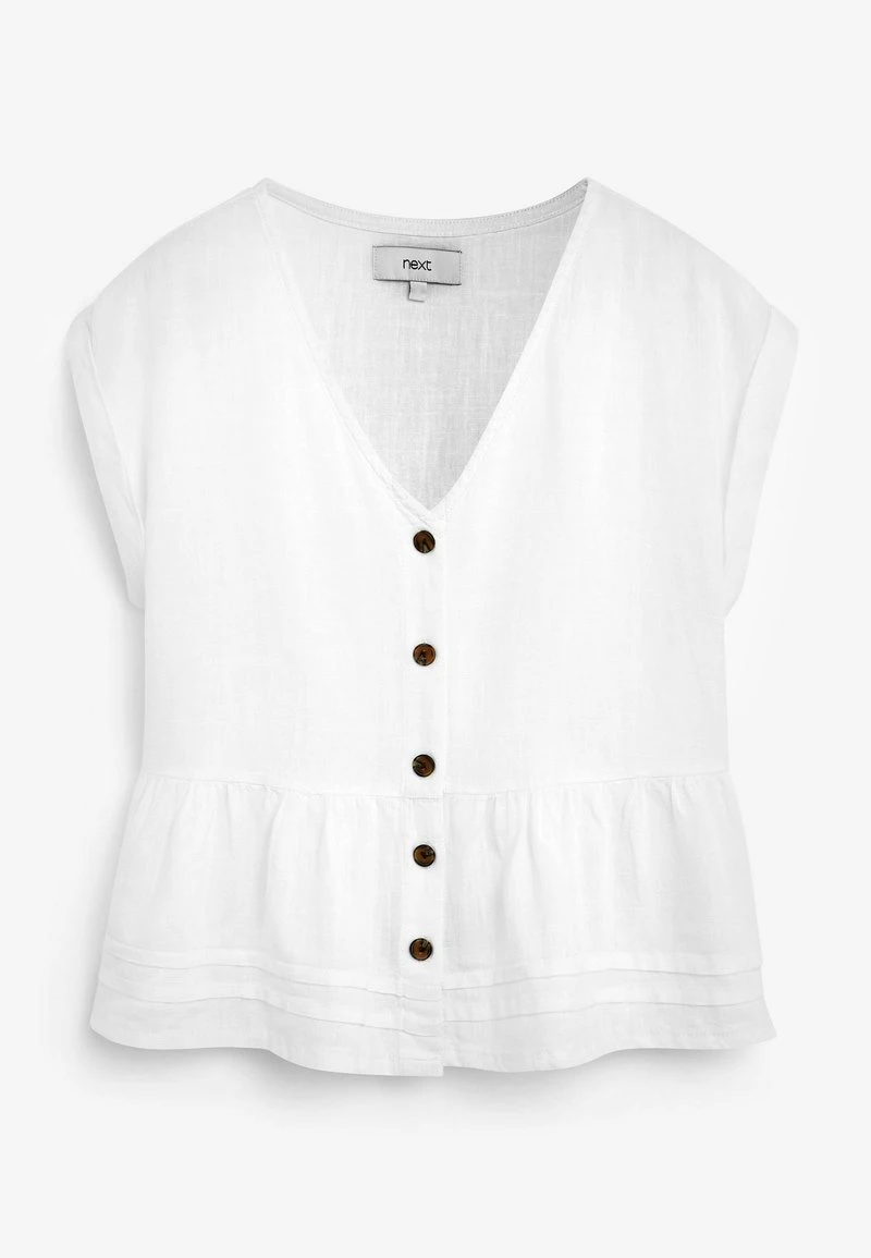 Next Damen BUTTON THROUGH TOP - Bluse - White 1 Next Damen BUTTON THROUGH TOP - Bluse - White