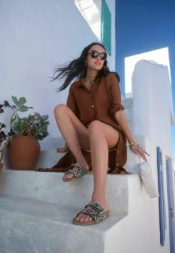 Next Damen LONGLINE - Blusenkleid - Camel Brown -Next Verkäufe 2022 6bdb780e3a444c748f5089b1656373ae