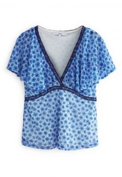 Next Damen FLUTED - Bluse - Blue Jubilee Print -Next Verkäufe 2022 6bebd3c01ea84492836bb39c44ba2cf6